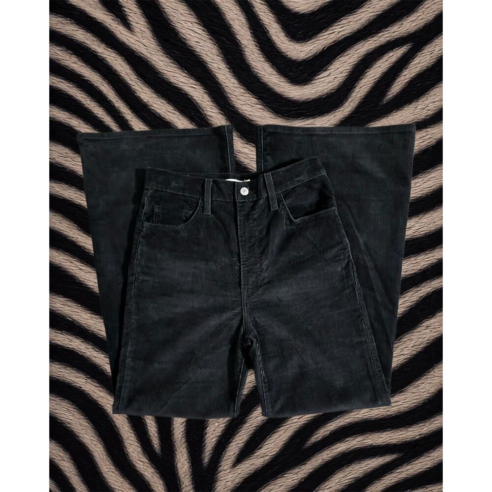 Levi’s Ribcage Bell Bottom Corduroy Jeans Black Size 29x32 - Picture 4 of 13
